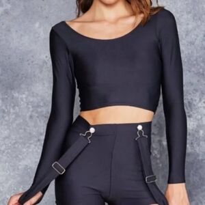 Blackmilk Clothing Long Sleeve Crop Top nwt S matte